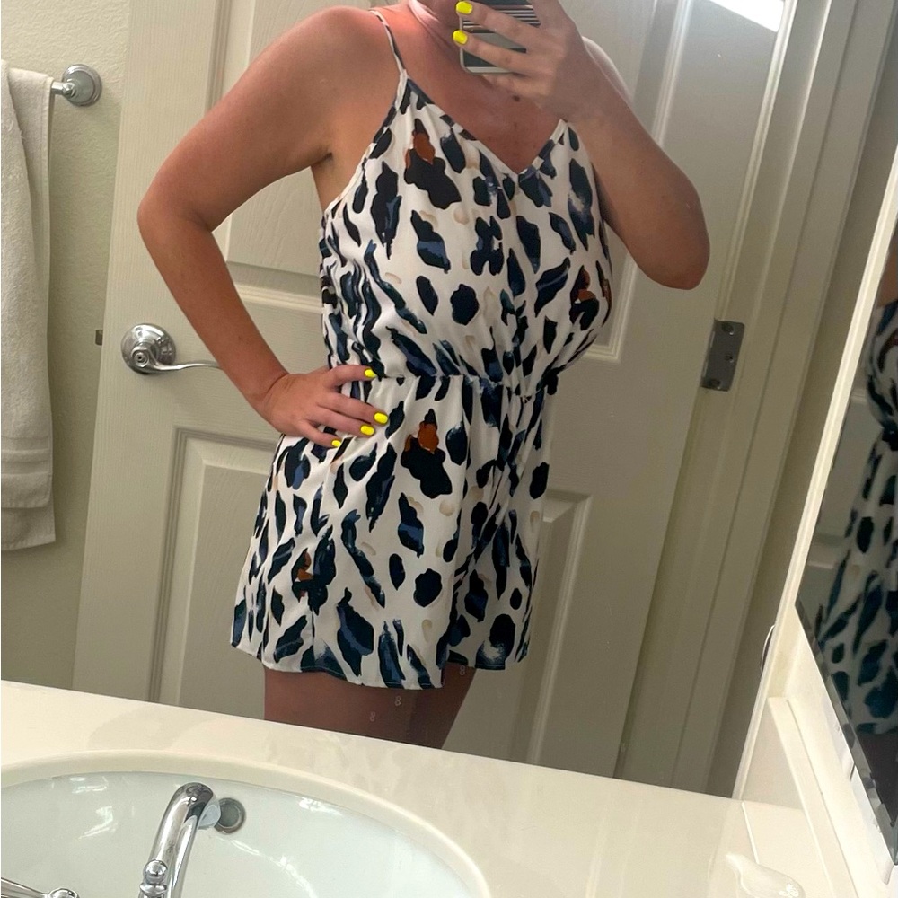 Animal print romper